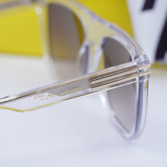 Marc Jacobs MARC 586/S 0900 HA Square Sunglasses - Transparent\Dark Brown - Picture 6 of 10